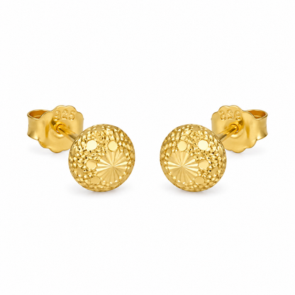 Gold Classic Earrings 21KT - FKJERN21KM12076