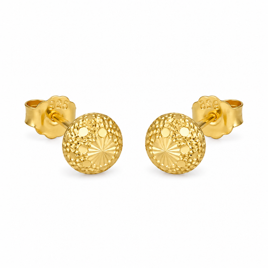 Gold Classic Earrings 21KT - FKJERN21KM12076