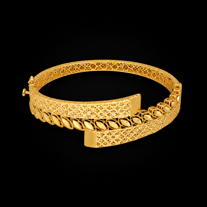 Gold Open Bypass Bangle 21KT - FKJERN21KM12256