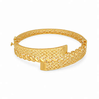 Gold Open Bypass Bangle 21KT - FKJERN21KM12256