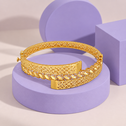 Gold Open Bypass Bangle 21KT - FKJERN21KM12256