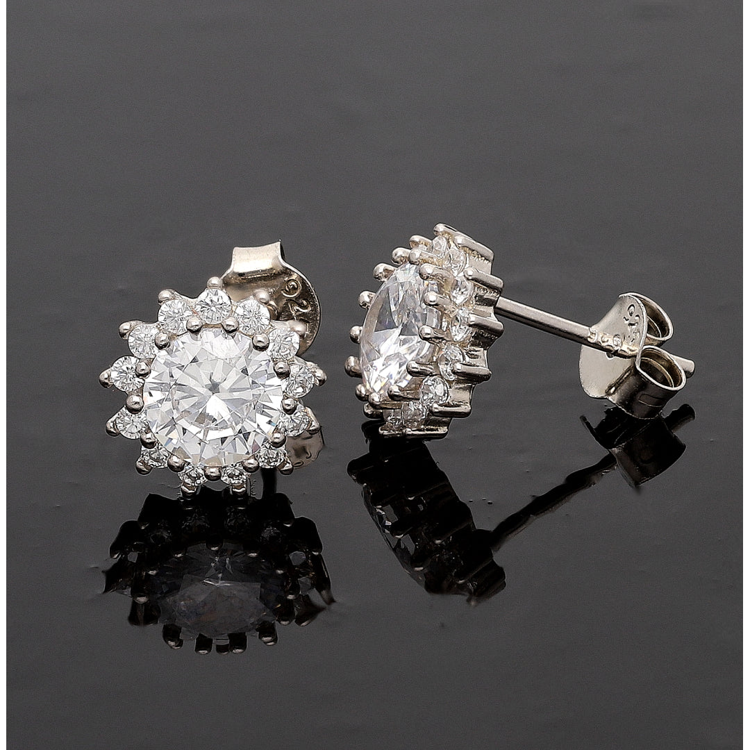 Sterling Silver 925 Moonflare Earrings - FKJERNSL10832