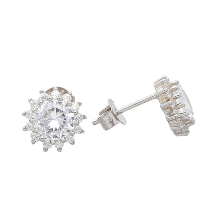 Sterling Silver 925 Moonflare Earrings - FKJERNSL10832