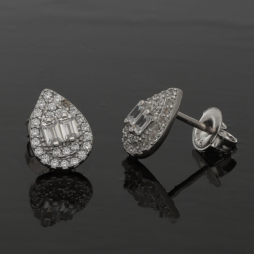 Sterling Silver 925 Oval Cut Earrings - FKJERNSL10838