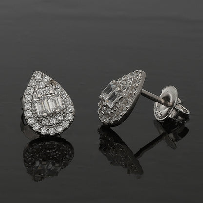 Sterling Silver 925 Oval Cut Earrings - FKJERNSL10838