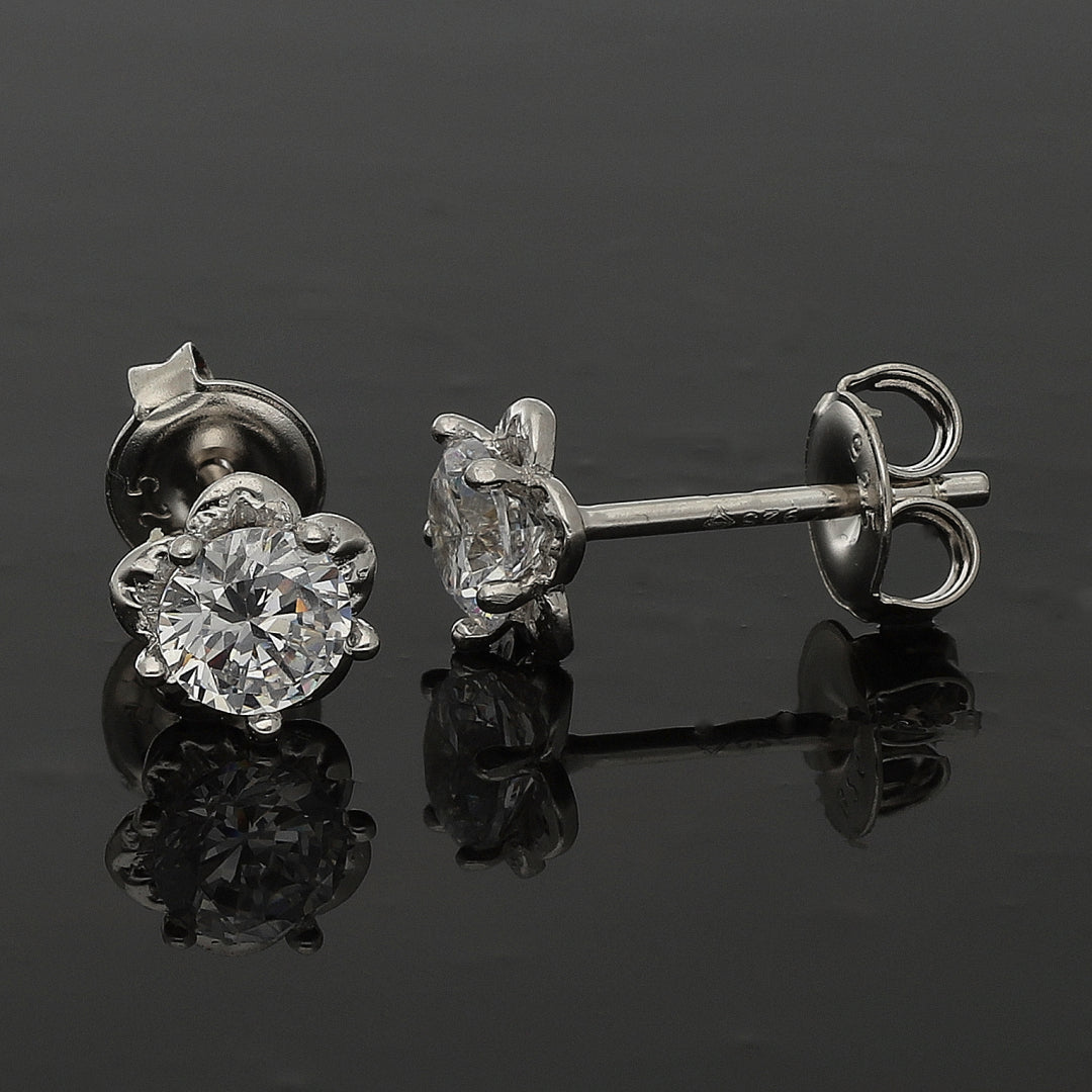 Sterling Silver 925 Luxe Round Earrings - FKJERNSL10842