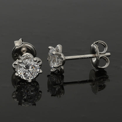 Sterling Silver 925 Luxe Round Earrings - FKJERNSL10842