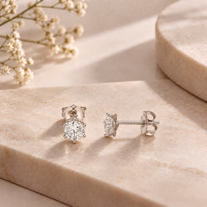 Sterling Silver 925 Luxe Round Earrings - FKJERNSL10842