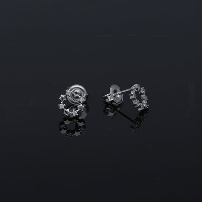 Sterling Silver 925 Star Stud Earrings - FKJERNSL11112