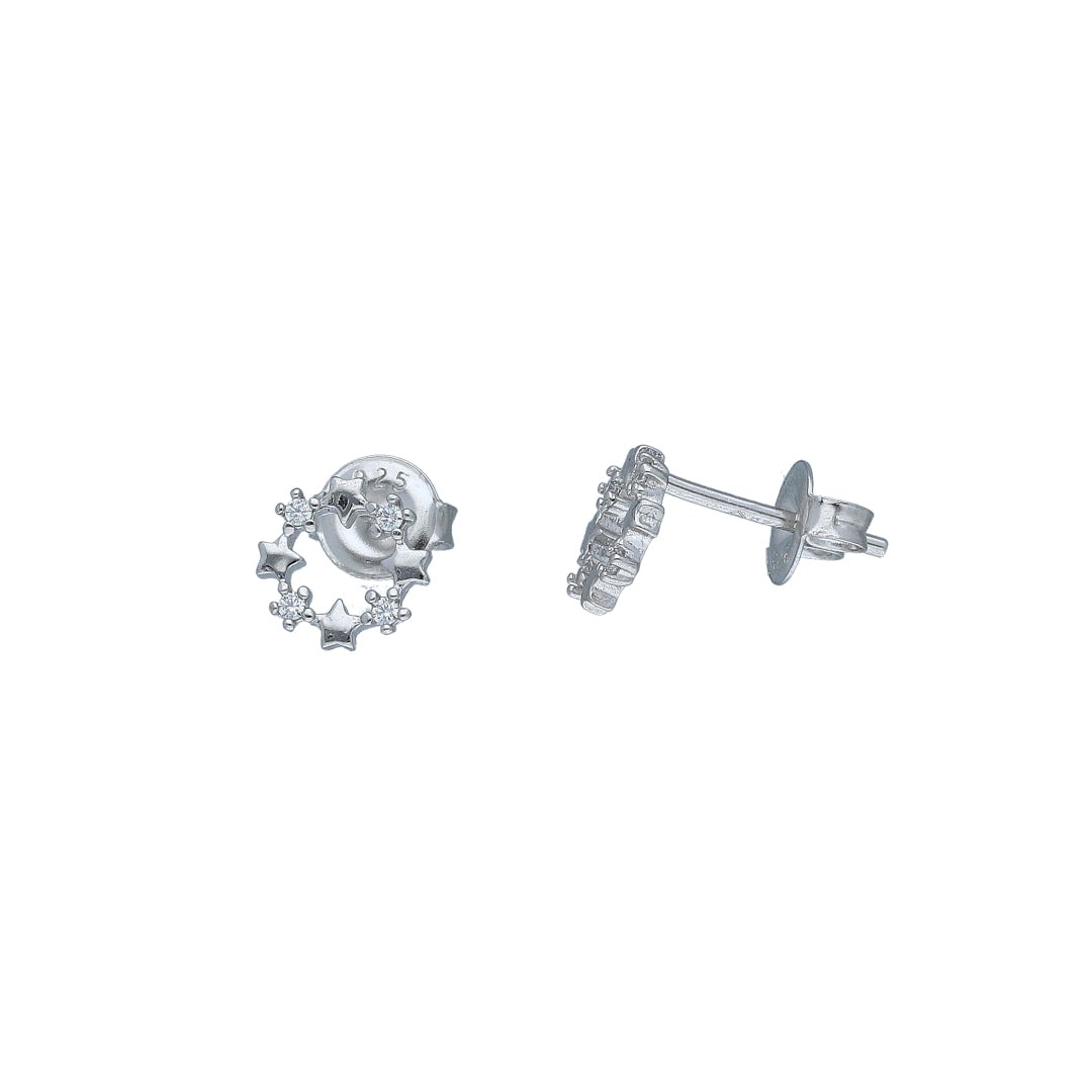 Sterling Silver 925 Star Stud Earrings - FKJERNSL11112