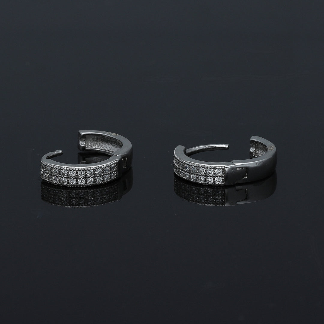 Sterling Silver 925 Huggie Hoops Earrings - FKJERNSL11115