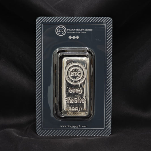 BTC 500 Grams Silver Bar in 999 Silver – FKJGBRSL6625