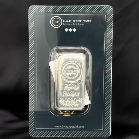 BTC 250 Grams Silver Bar in 999 Silver – FKJGBRSL6792