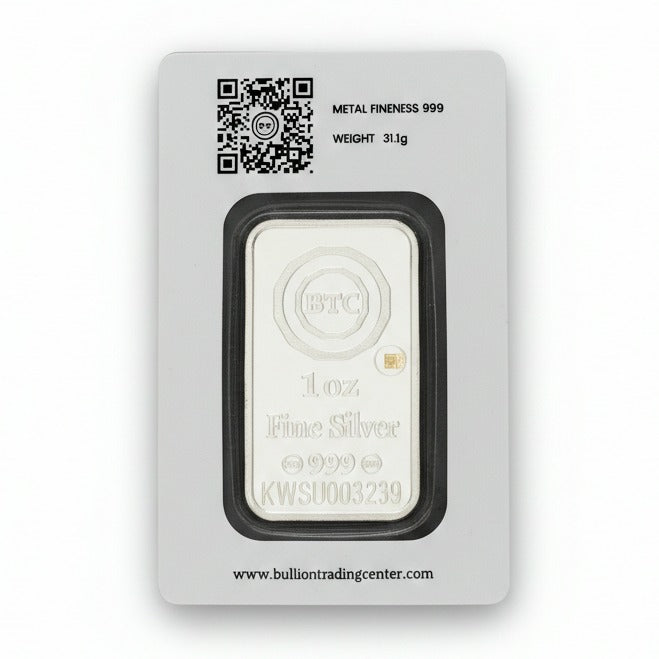 BTC 1 Ounce Silver Bar in 999 Silver – FKJGBRSL6816