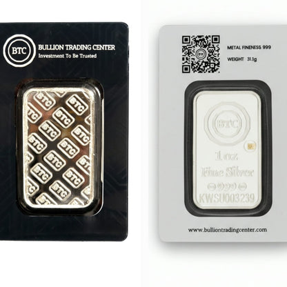 BTC 1 Ounce Silver Bar in 999 Silver – FKJGBRSL6816