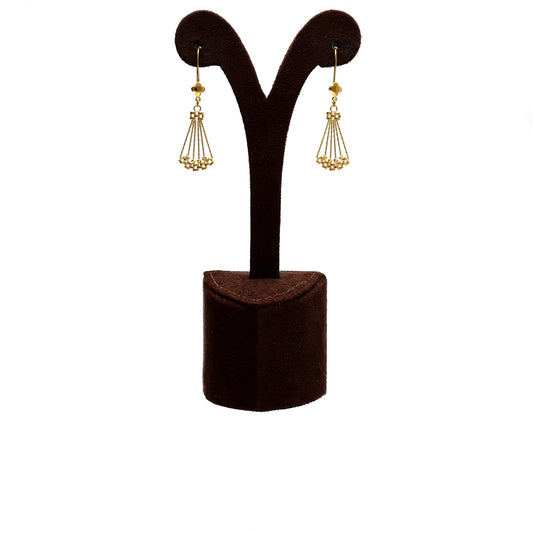 Gold Cascade Earrings 21KT - FKJERN21KM10164