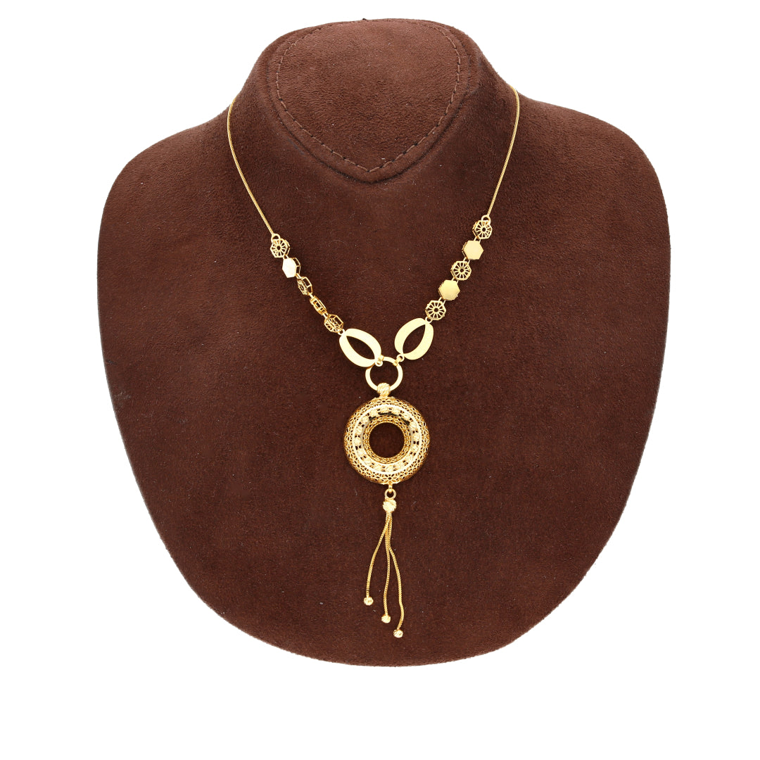 Beautiful 21KT Gold Ornate Loop Drop Necklace in Kuwait ...