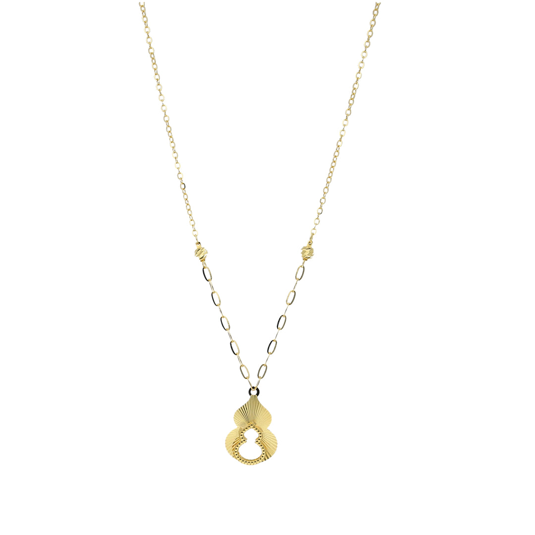 Gold Openwork Charm Necklace 21KT - FKJNKL21KM11230