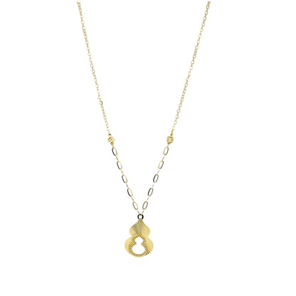Gold Openwork Charm Necklace 21KT - FKJNKL21KM11230