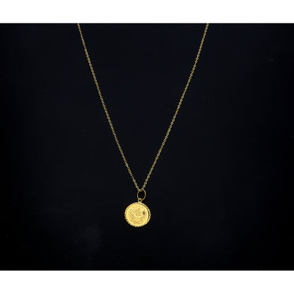 Gold Turkish Coin Necklace 21KT - FKJNKL21KM11289