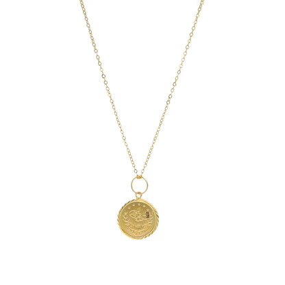Gold Turkish Coin Necklace 21KT - FKJNKL21KM11289