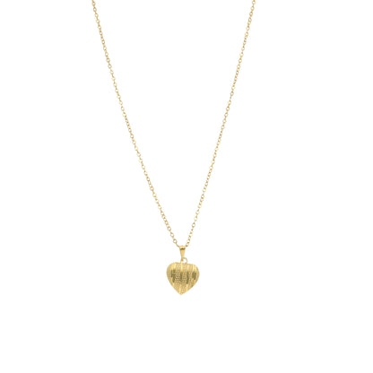 Gold Petite Heart Necklace 21KT - FKJNKL21KM11301