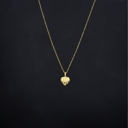 Gold Petite Heart Necklace 21KT - FKJNKL21KM11301