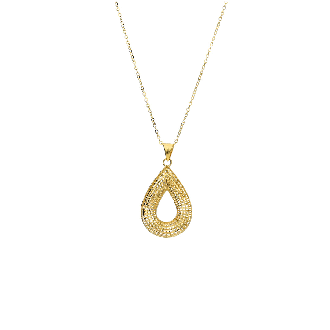Gold Luxe Filigree Necklace 21KT - FKJNKL21KM11311