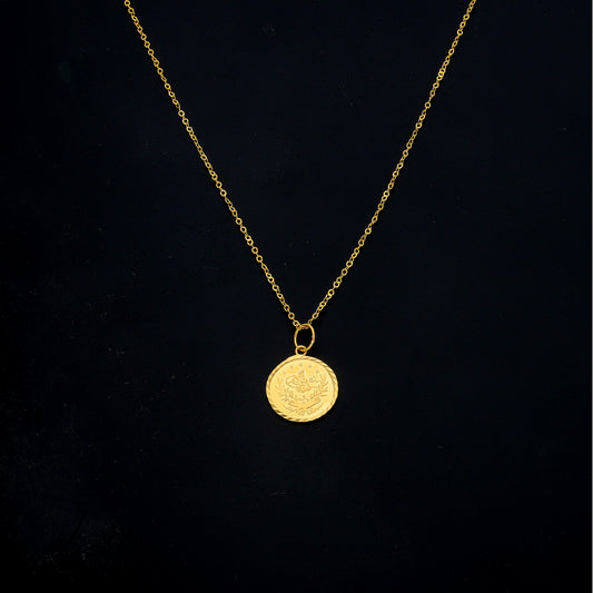 Gold Turkish Lira Necklace 21KT - FKJNKL21KM11318