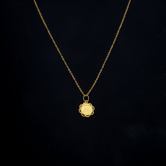Gold Designer Lira Necklace 21KT - FKJNKL21KM11319