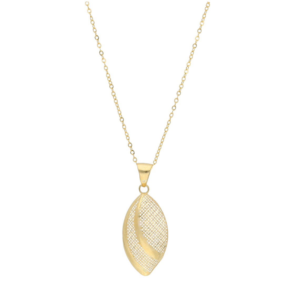 Gold Leaf Cutwork Necklace 21KT - FKJNKL21KM11320