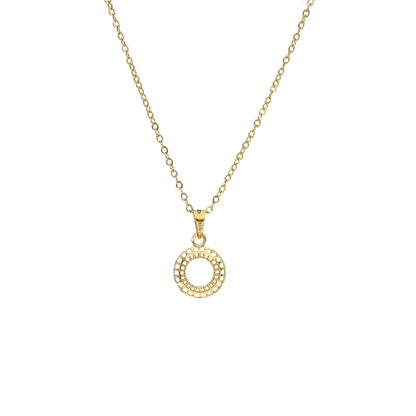 Gold Open Round Necklace 21KT - FKJNKL21KM11326