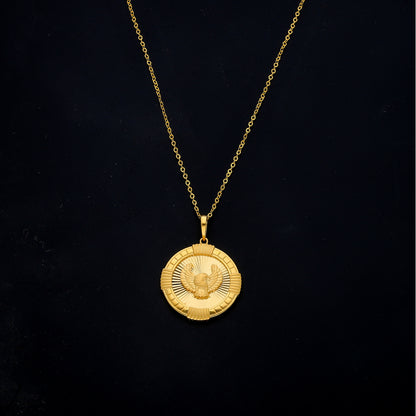 Gold Power Eagle Necklace 21KT - FKJNKL21KM11336
