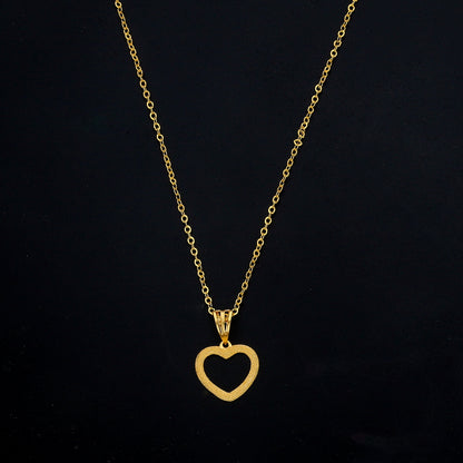 Gold Heartline Necklace 21KT - FKJNKL21KM11348