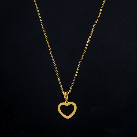 Gold Heartline Necklace 21KT - FKJNKL21KM11348