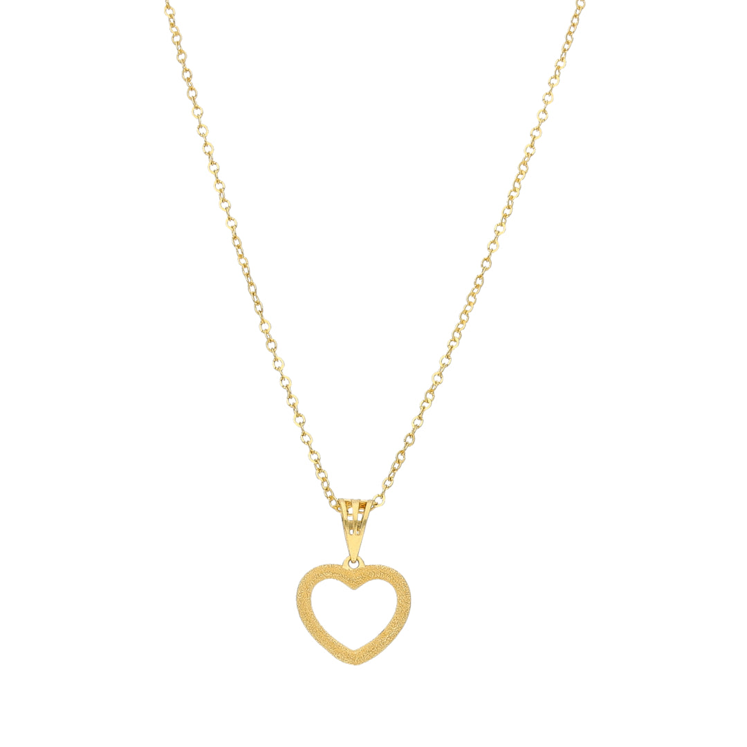 Gold Heartline Necklace 21KT - FKJNKL21KM11348