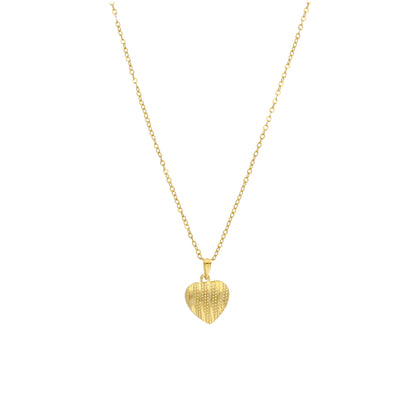 Gold Classic Heart Necklace 21KT - FKJNKL21KM11359