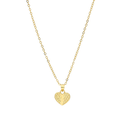 Gold Elegant Heart Necklace 21KT - FKJNKL21KM11364