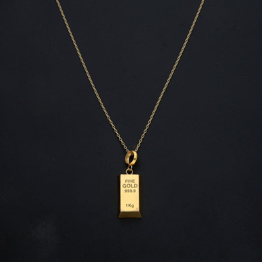 Gold Bar Style Necklace 21KT - FKJNKL21KM11437