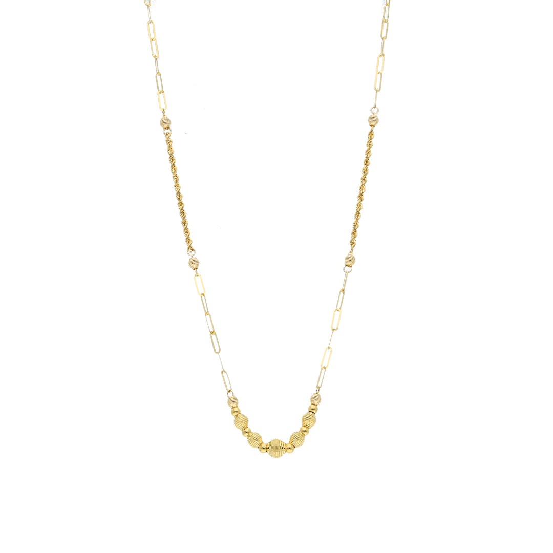 Gold Classic Necklace 21KT - FKJNKL21KM11610