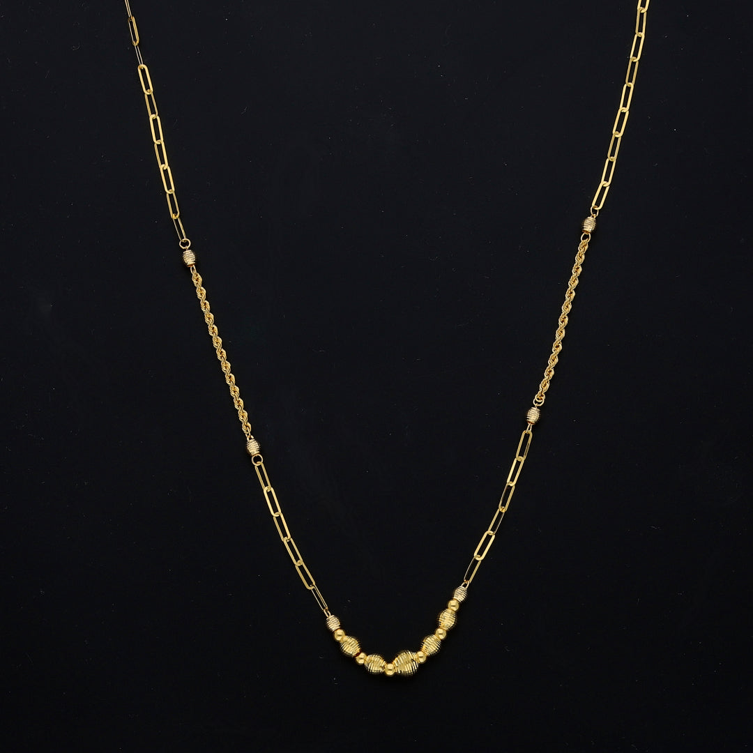 Gold Classic Necklace 21KT - FKJNKL21KM11610