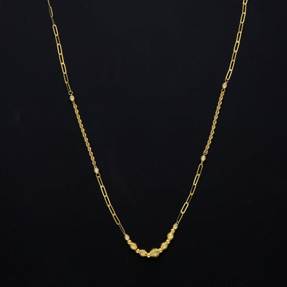 Gold Classic Necklace 21KT - FKJNKL21KM11610