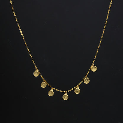 Gold Turkish Lira Necklace 21KT - FKJNKL21KM11611
