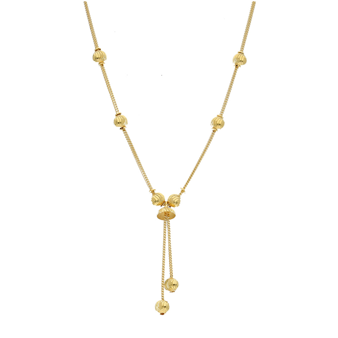 Gold Classic Necklace 21KT - FKJNKL21KM11612