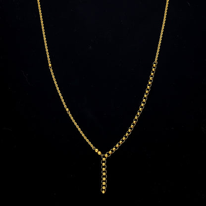 Gold Classic Necklace 21KT - FKJNKL21KM11613