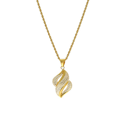 Gold Elegant Design Necklace (Chain With Pendant) 21KT - FKJNKL21KM11770