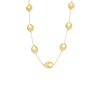 Gold Classic Turkish Necklace 21KT - FKJNKL21KM11800