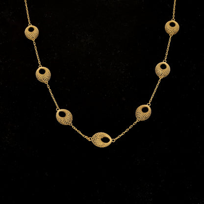 Gold Classic Turkish Necklace 21KT - FKJNKL21KM11800