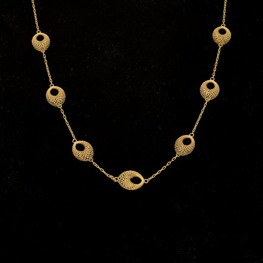 Gold Classic Turkish Necklace 21KT - FKJNKL21KM11800