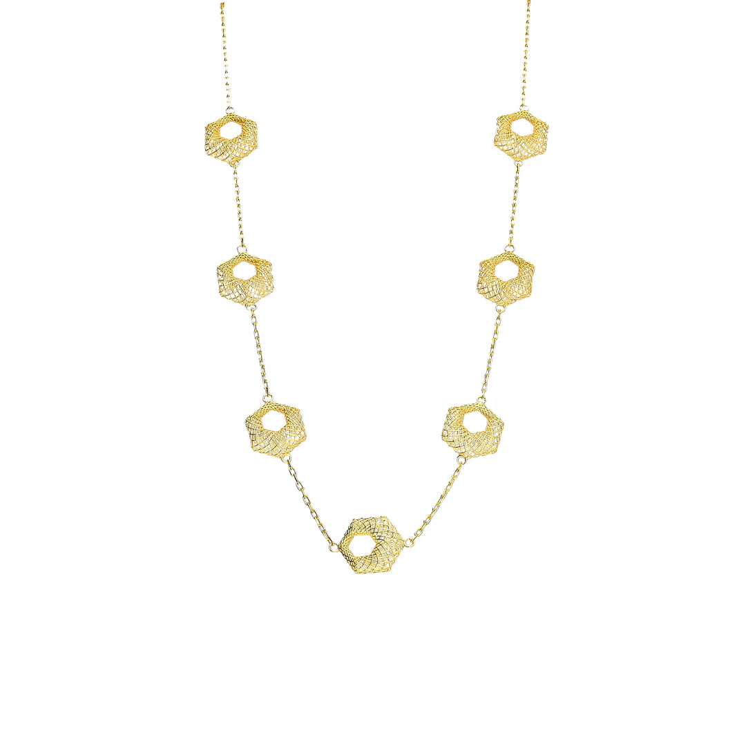 Gold Classic Turkish Necklace 21KT - FKJNKL21KM11802
